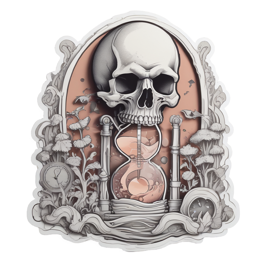 Reaper Sand Hourglass — reaper skull stickers