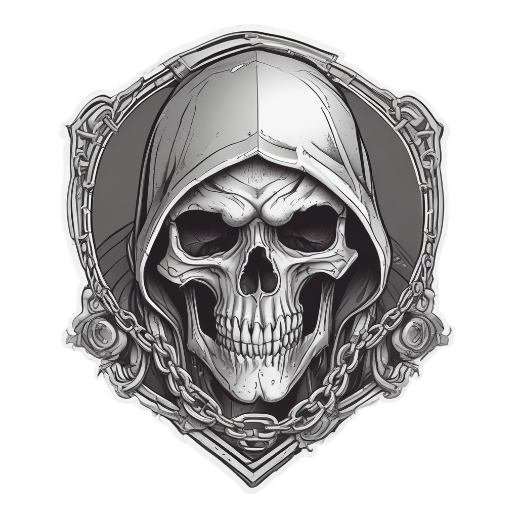 Reaper Skull in Chains — reaper skull stickers