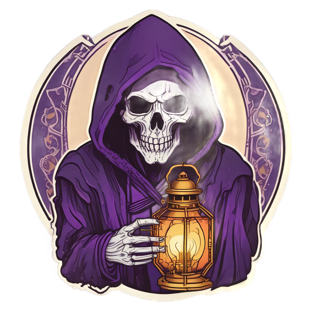 Reaper with Lantern — reaper skull stickers