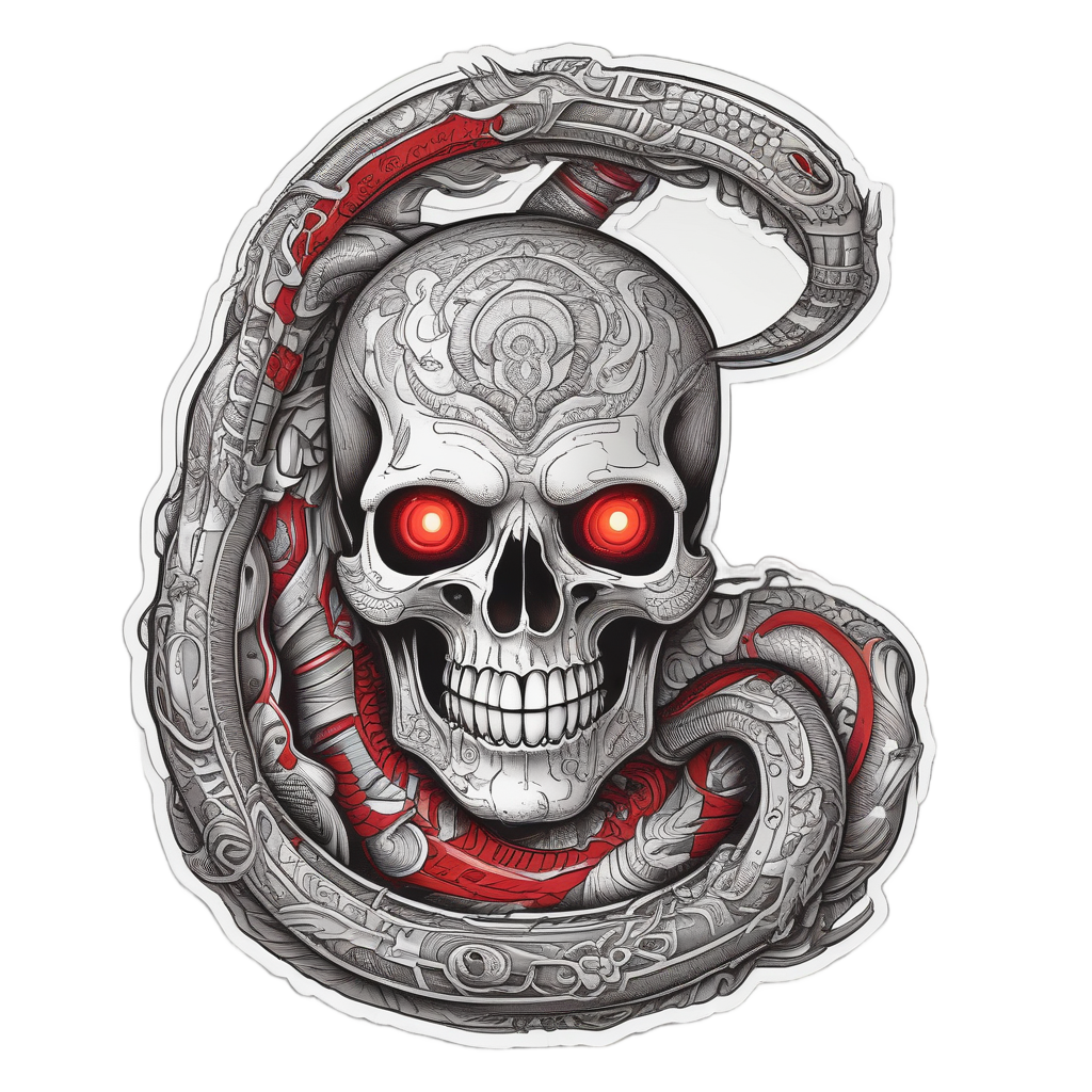 Reaper with Serpent Eyes — reaper skull stickers