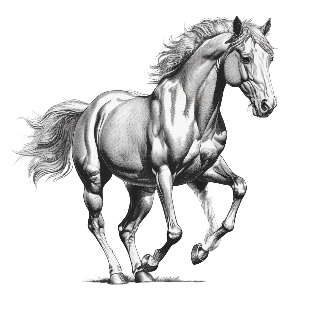 Rearing Quarter Horse — farm animals stickers