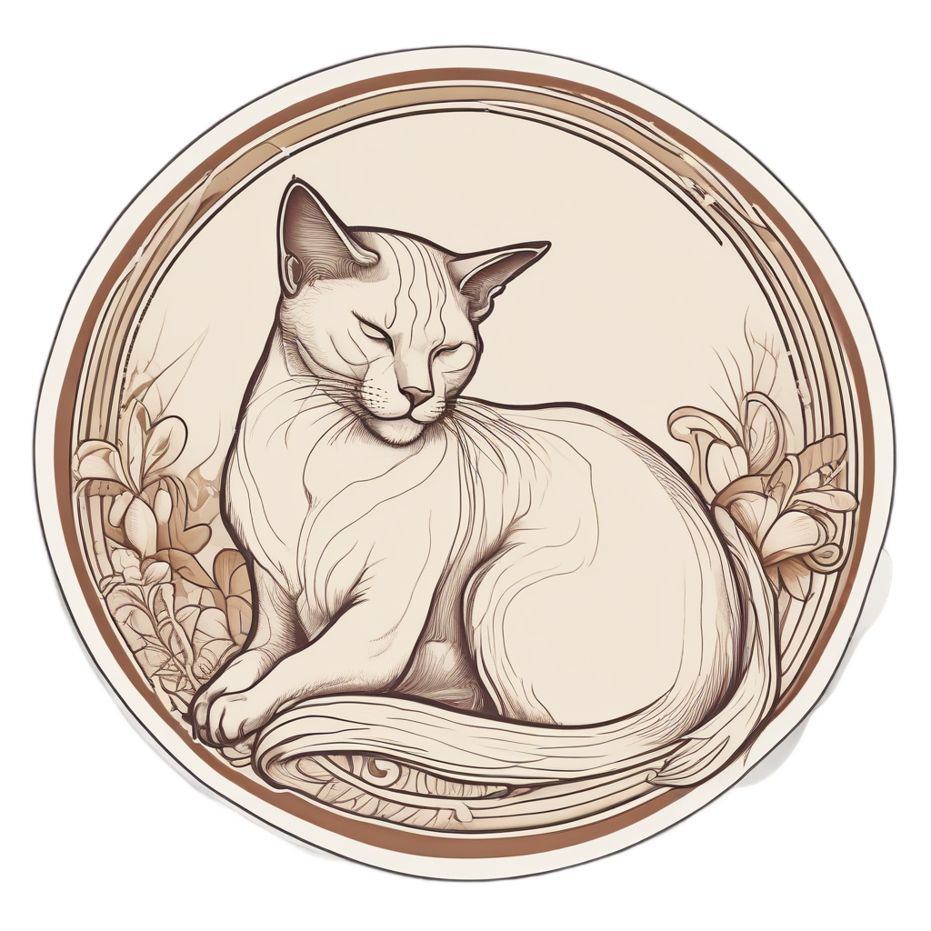 Regal Nap in Sunbeam — cats stickers