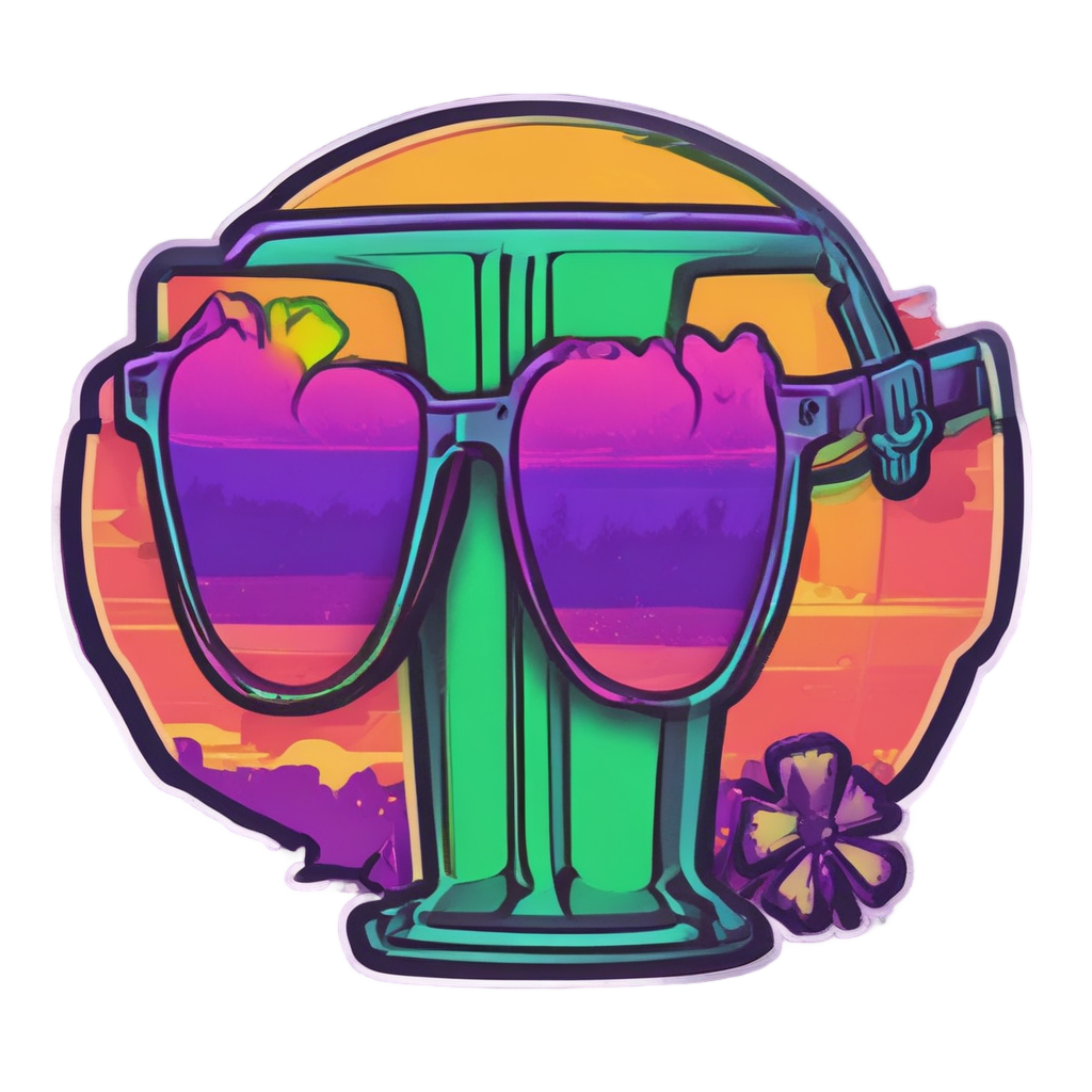 Relaxed Trefoil Sunglasses — radioactive stickers