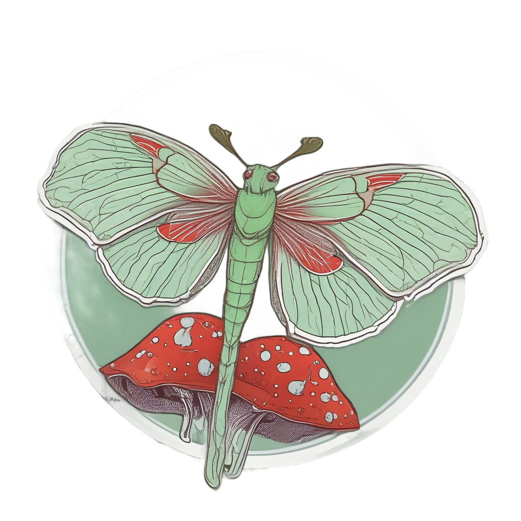 Resting on Mushroom Cap — moths & ravens stickers