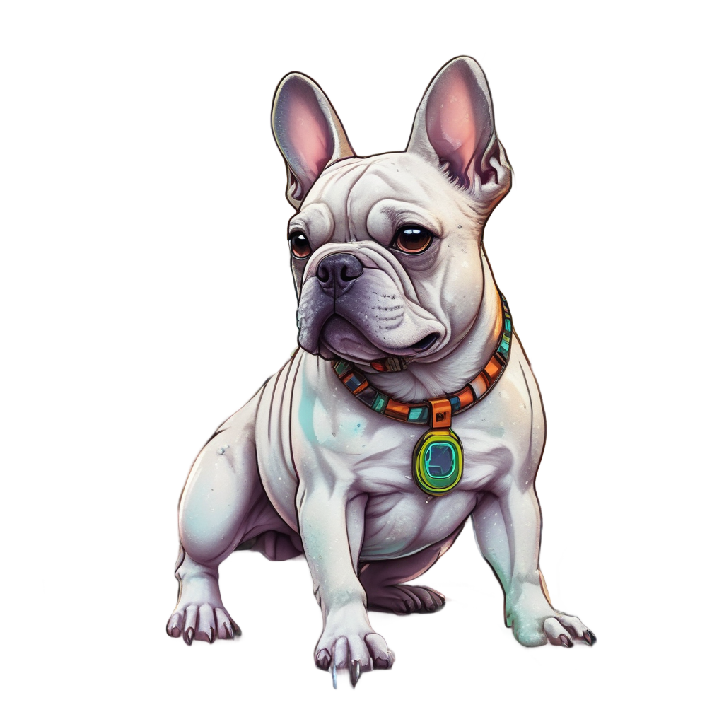 Retro Arcade Frenchie — dogs stickers