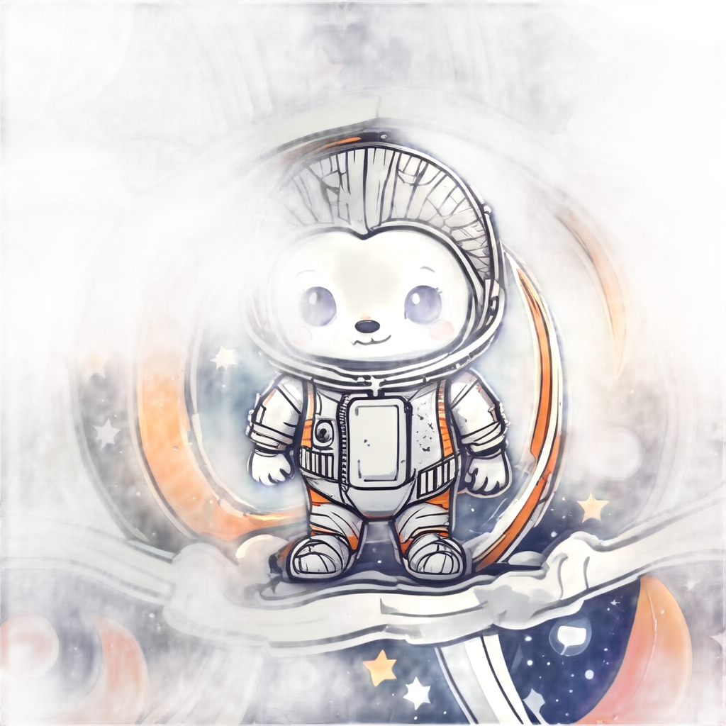 Retro Astronaut Hedgehog — woodland nursery stickers