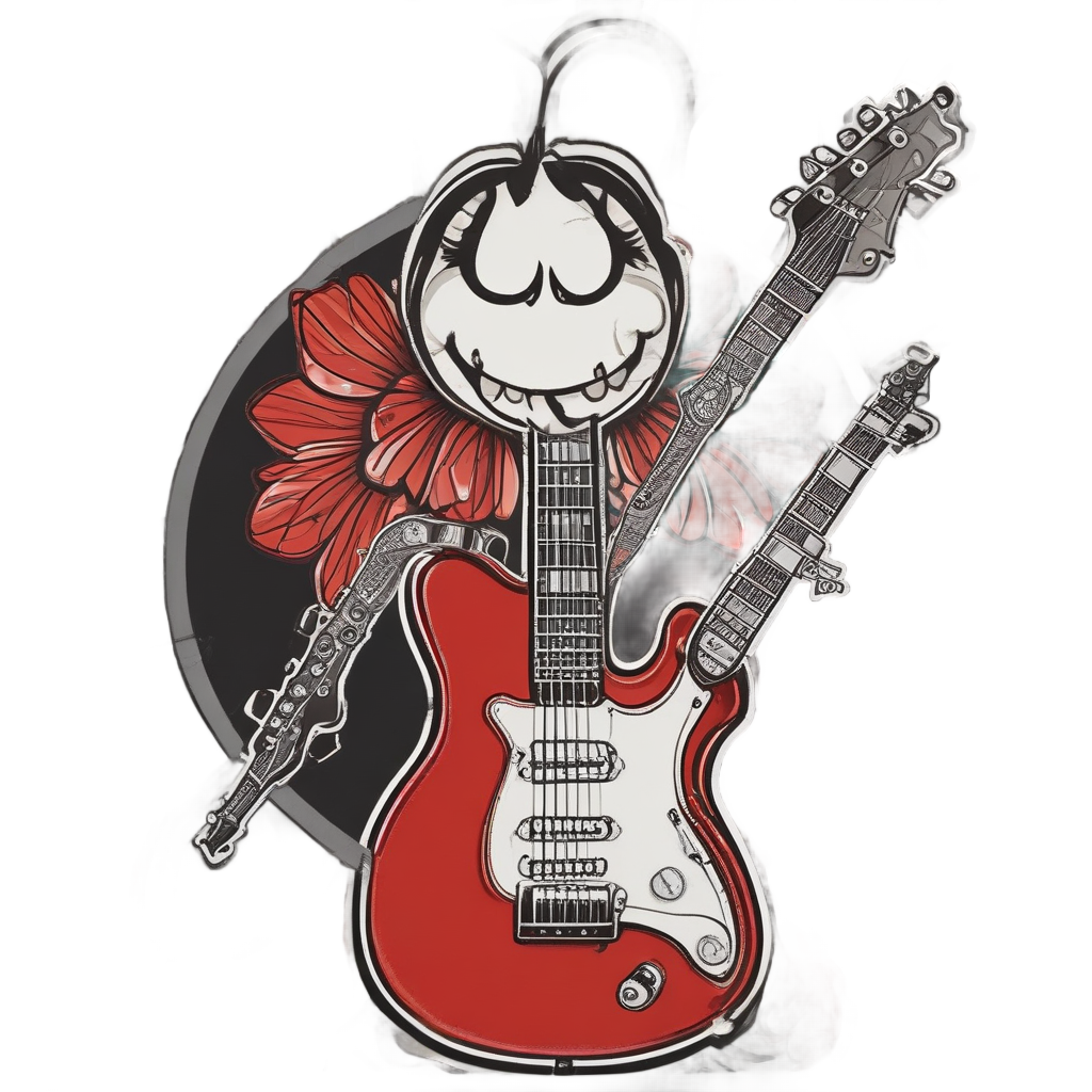 Retro Daisy Rockstar — wildflowers stickers