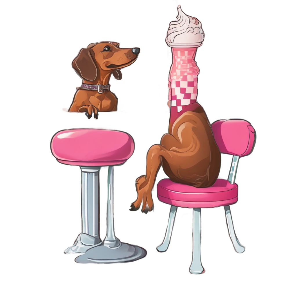 Retro Diner Sausage — dogs stickers