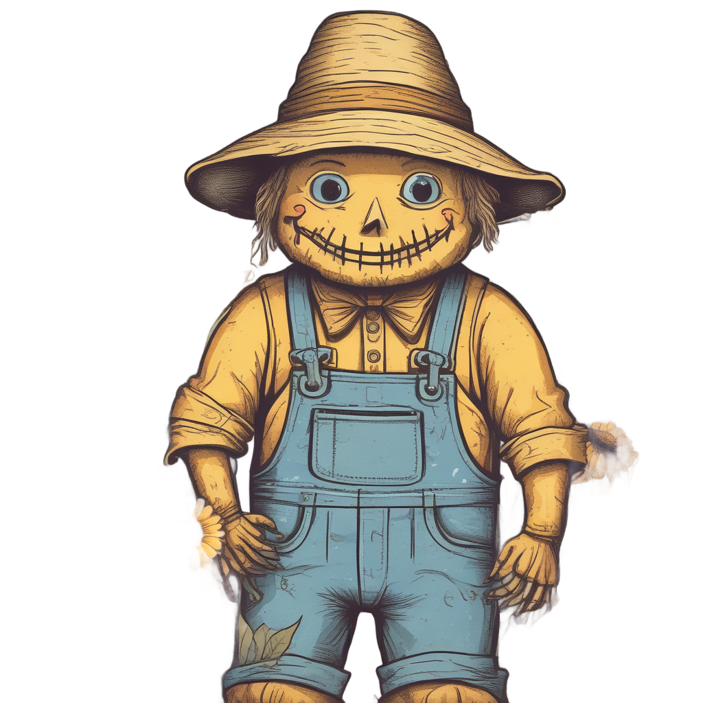Retro Scarecrow's Garden — bouquets stickers
