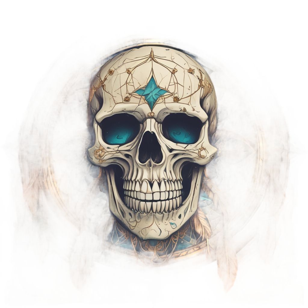 Retro Skull Star — boho skull stickers