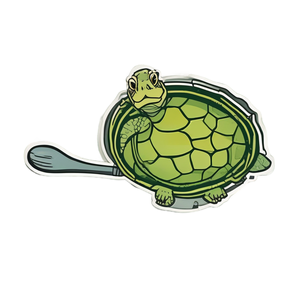 Retro TV Chef Turtle — reptiles stickers