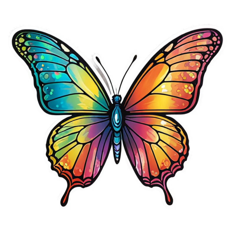 Y2K Butterfly (holographic) — retro y2k stickers