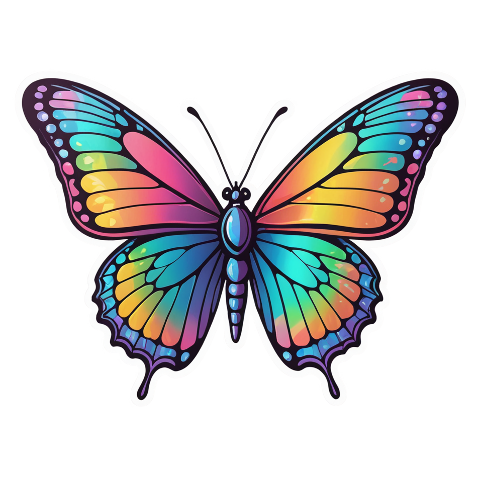 Y2K Butterfly (neon) — retro y2k stickers