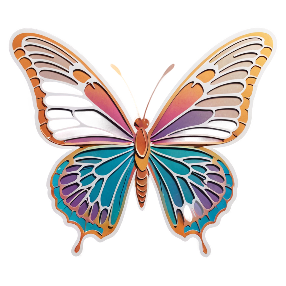 Y2K Butterfly (papercut) — retro y2k stickers