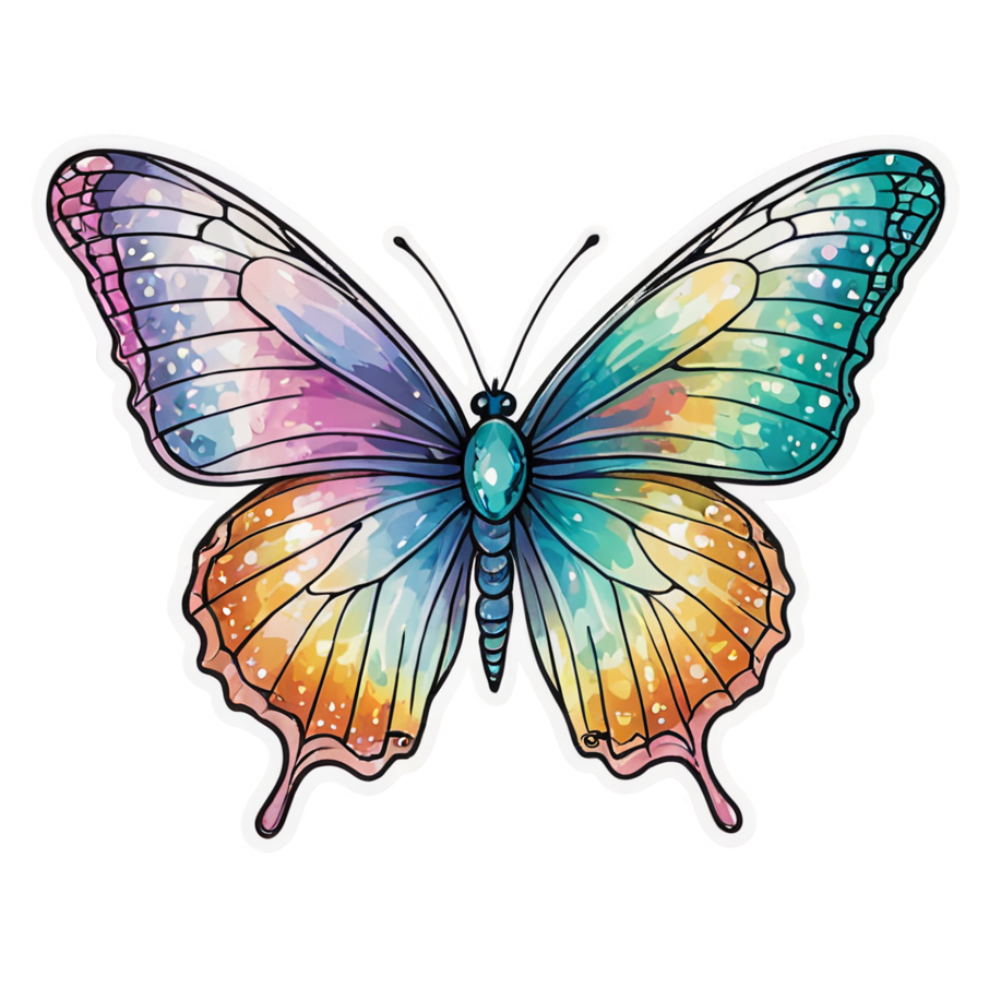 Y2K Butterfly (watercolor) — retro y2k stickers