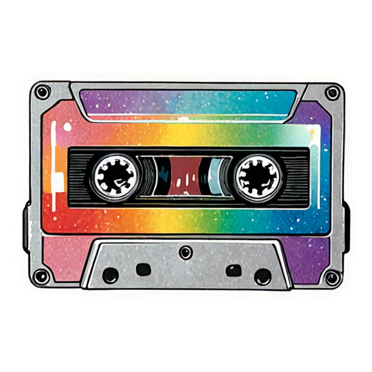 Mixtape (holographic) — retro y2k stickers