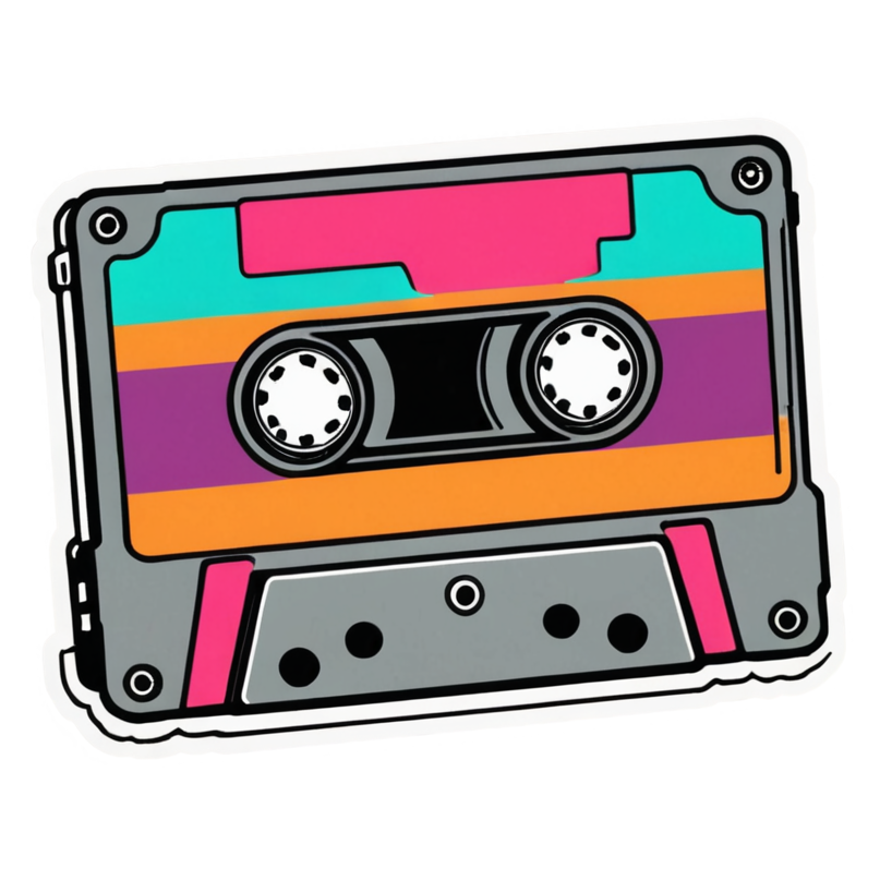 Mixtape (neon) — retro y2k stickers