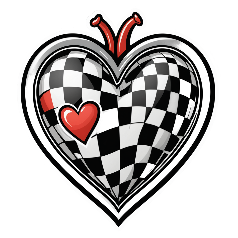 Checker Heart (tattoo) — retro y2k stickers
