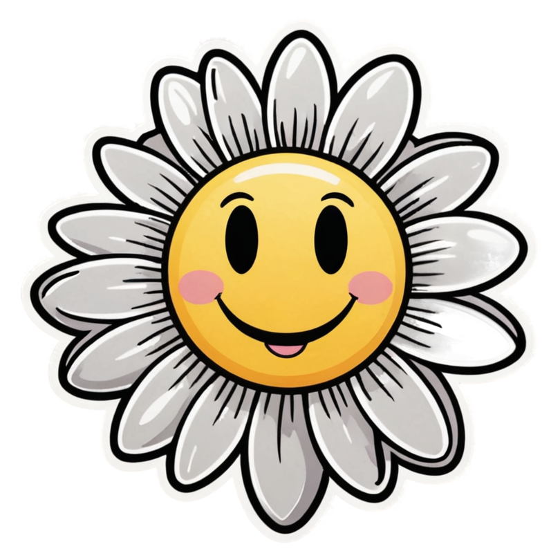 Groovy Daisy (kawaii) — kawaii stickers