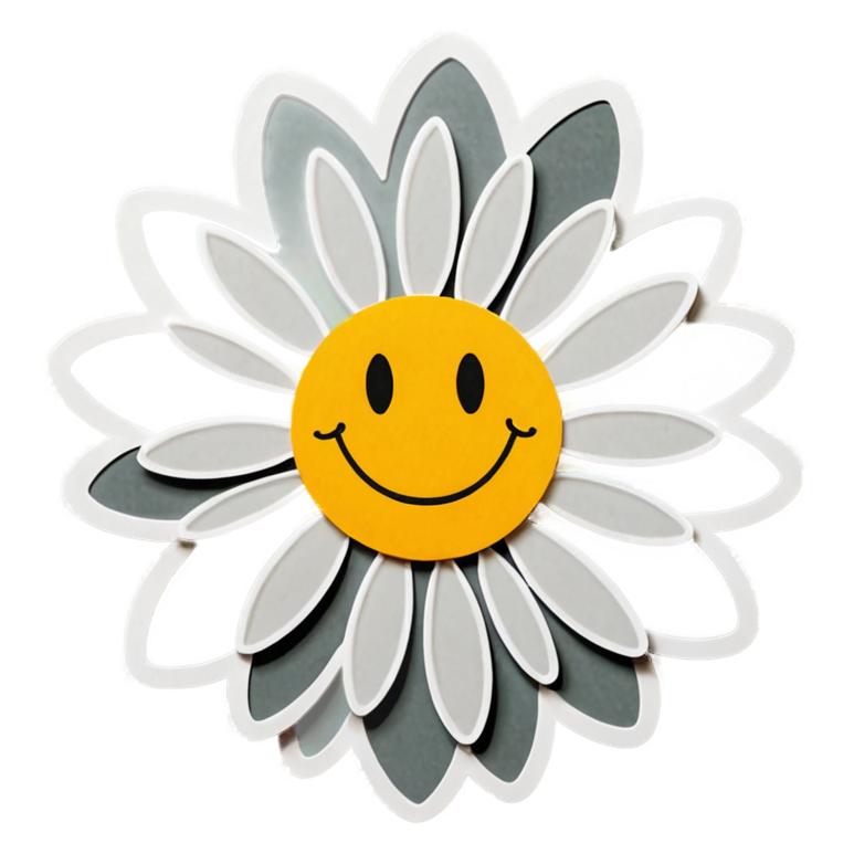 Groovy Daisy (papercut) — retro y2k stickers