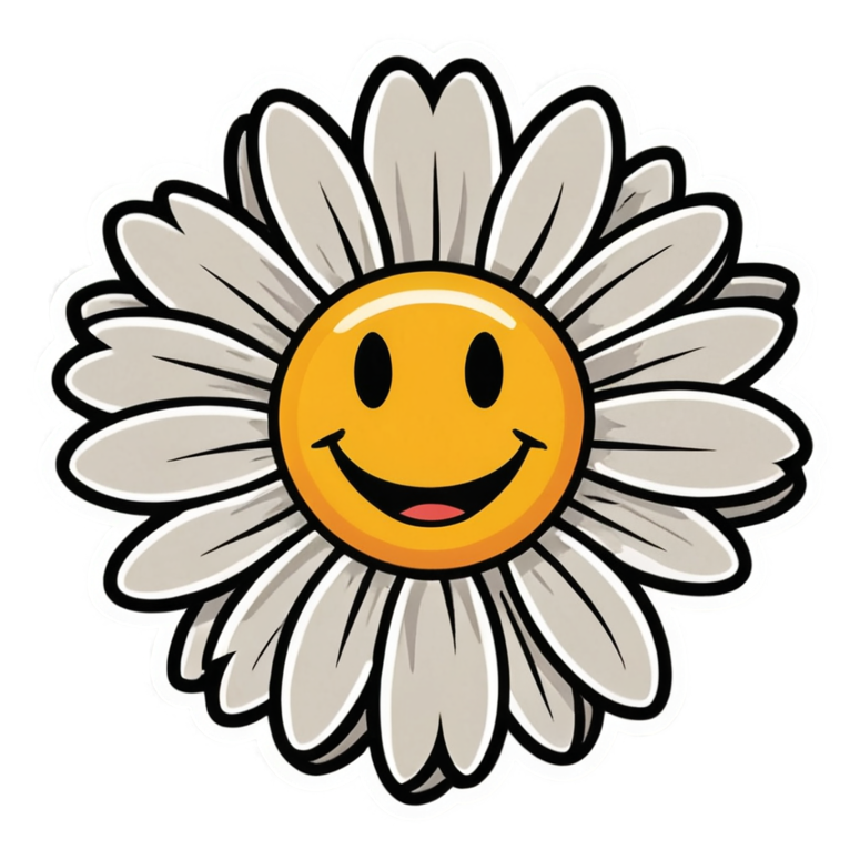 Groovy Daisy (retro) — retro y2k stickers