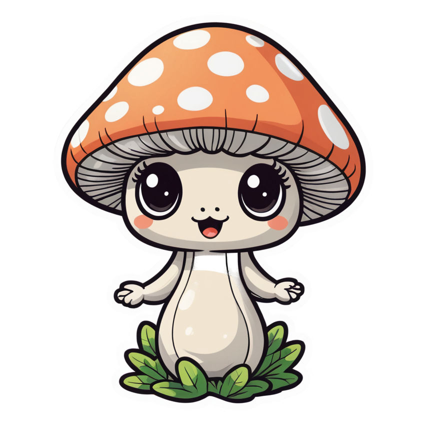 Groovy Shroom (kawaii) — kawaii stickers