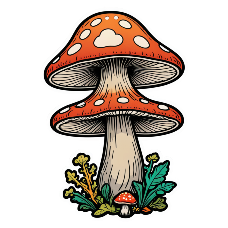 Groovy Shroom (tattoo) — retro y2k stickers