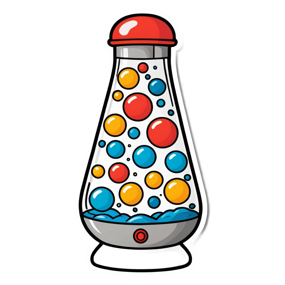 Lava Lamp (lineart) — retro y2k stickers