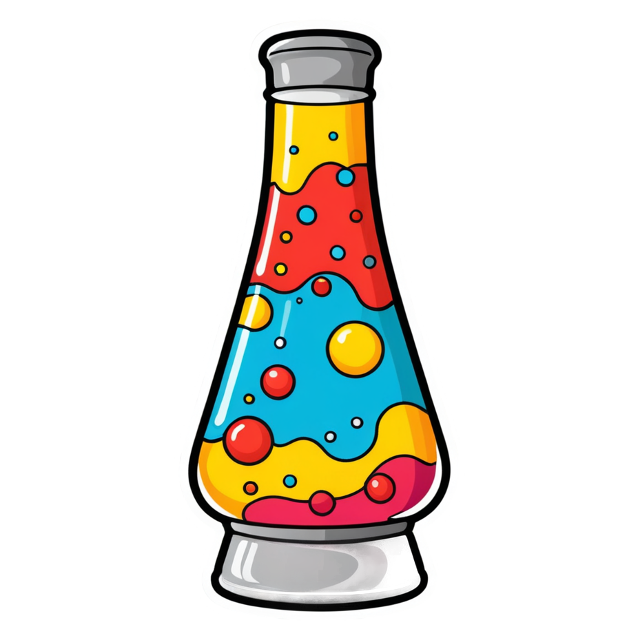 Lava Lamp (neon) — retro y2k stickers