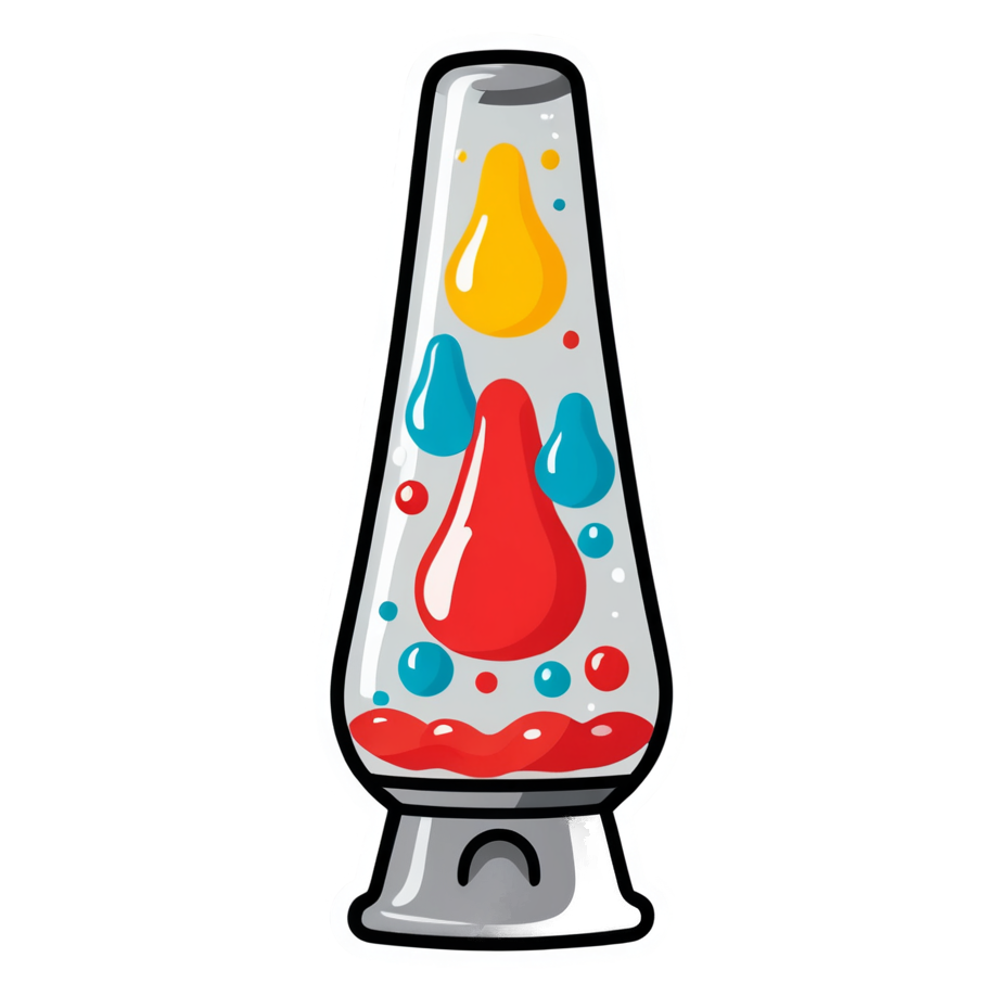 Lava Lamp (papercut) — retro y2k stickers