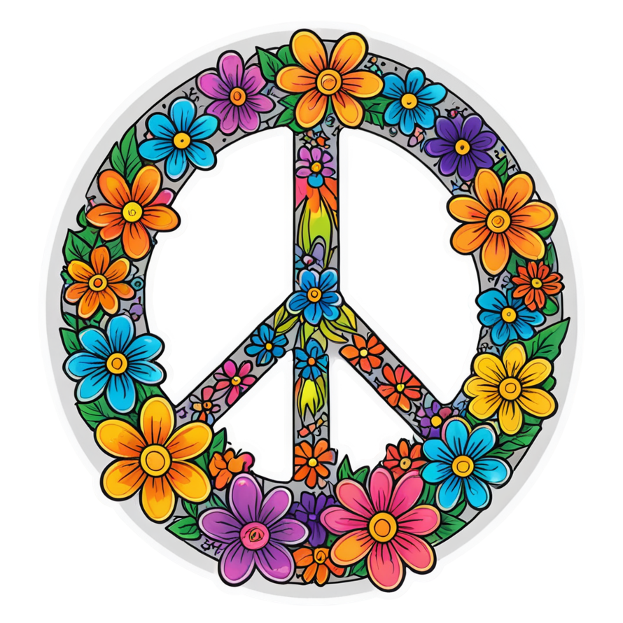 Groovy Peace (holographic) — retro y2k stickers