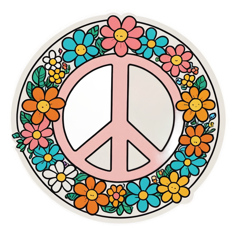 Groovy Peace (kawaii) — kawaii stickers