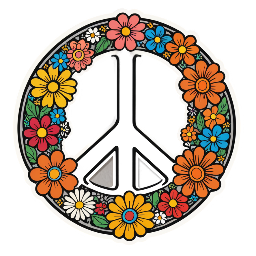 Groovy Peace (retro) — retro y2k stickers