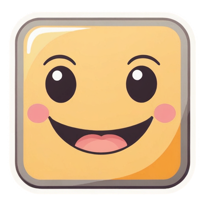 Retro Smiley (kawaii) — kawaii stickers