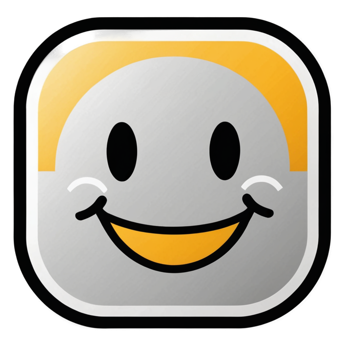 Retro Smiley (lineart) — retro y2k stickers