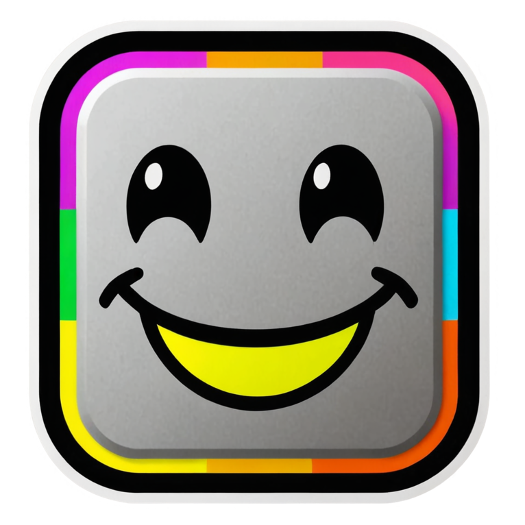 Retro Smiley (neon) — retro y2k stickers