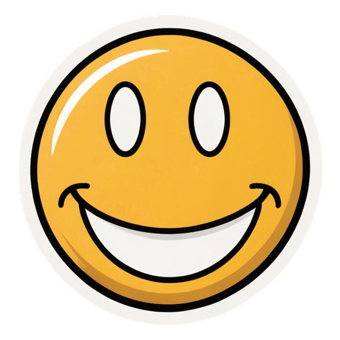 Retro Smiley (papercut) — retro y2k stickers