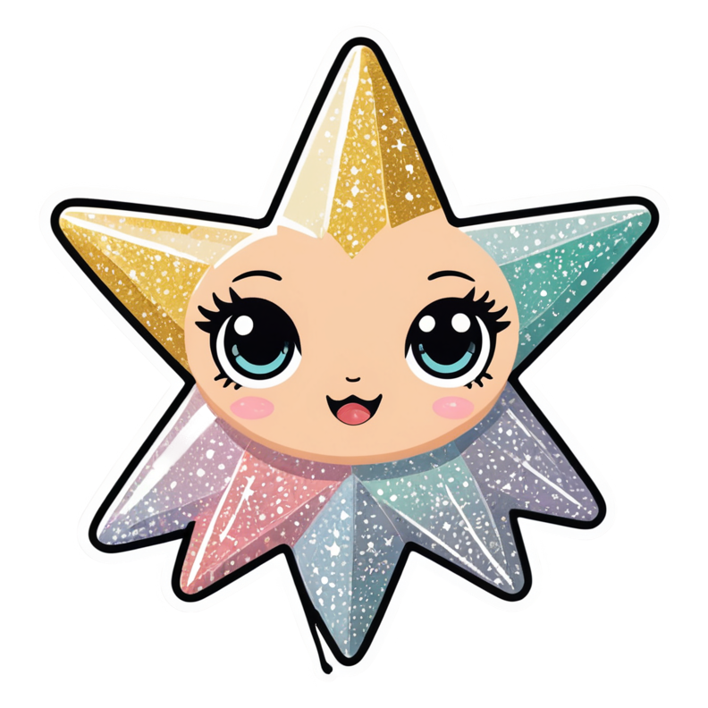 Sparkle Star (kawaii) — kawaii stickers