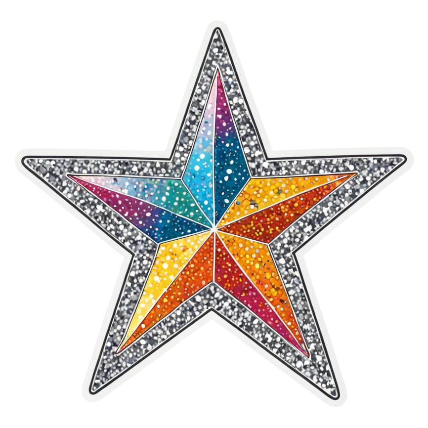 Sparkle Star (lineart) — retro y2k stickers