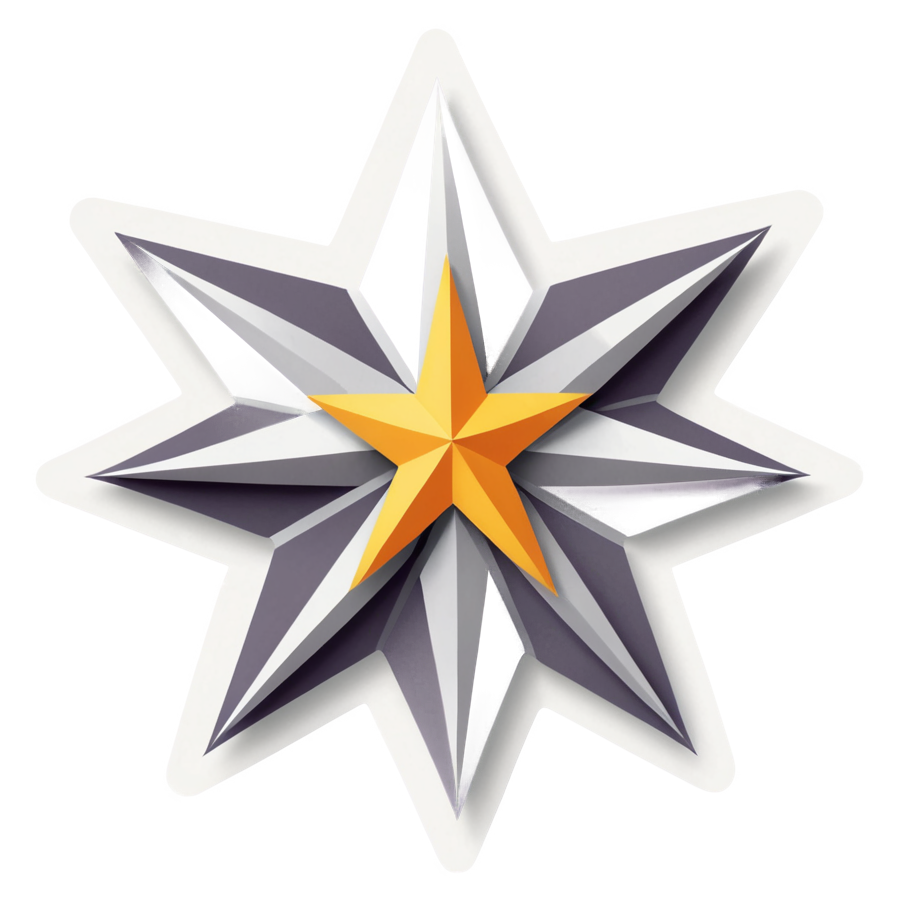 Sparkle Star (papercut) — retro y2k stickers