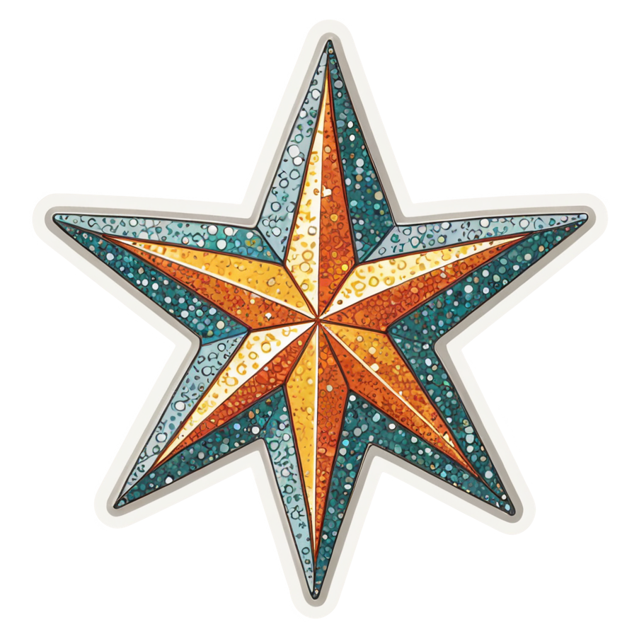 Sparkle Star (retro) — retro y2k stickers