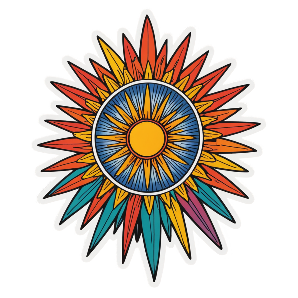 Retro Sunburst (tattoo) — retro y2k stickers