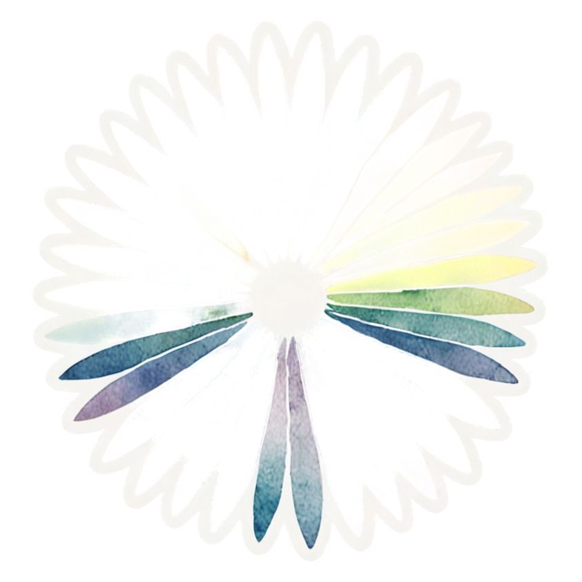 Retro Sunburst (watercolor) — retro y2k stickers
