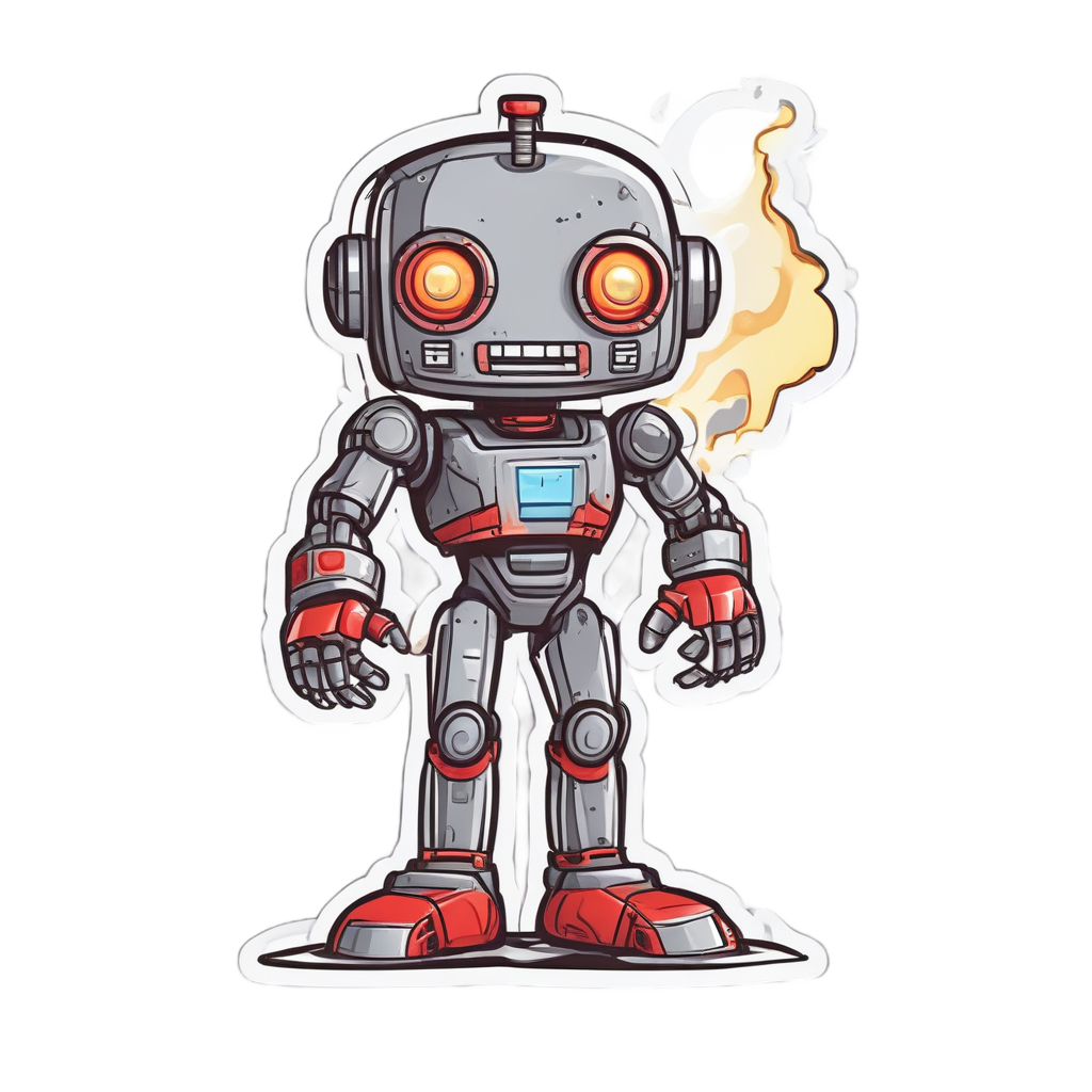 Robo Bolt Bot — high voltage stickers