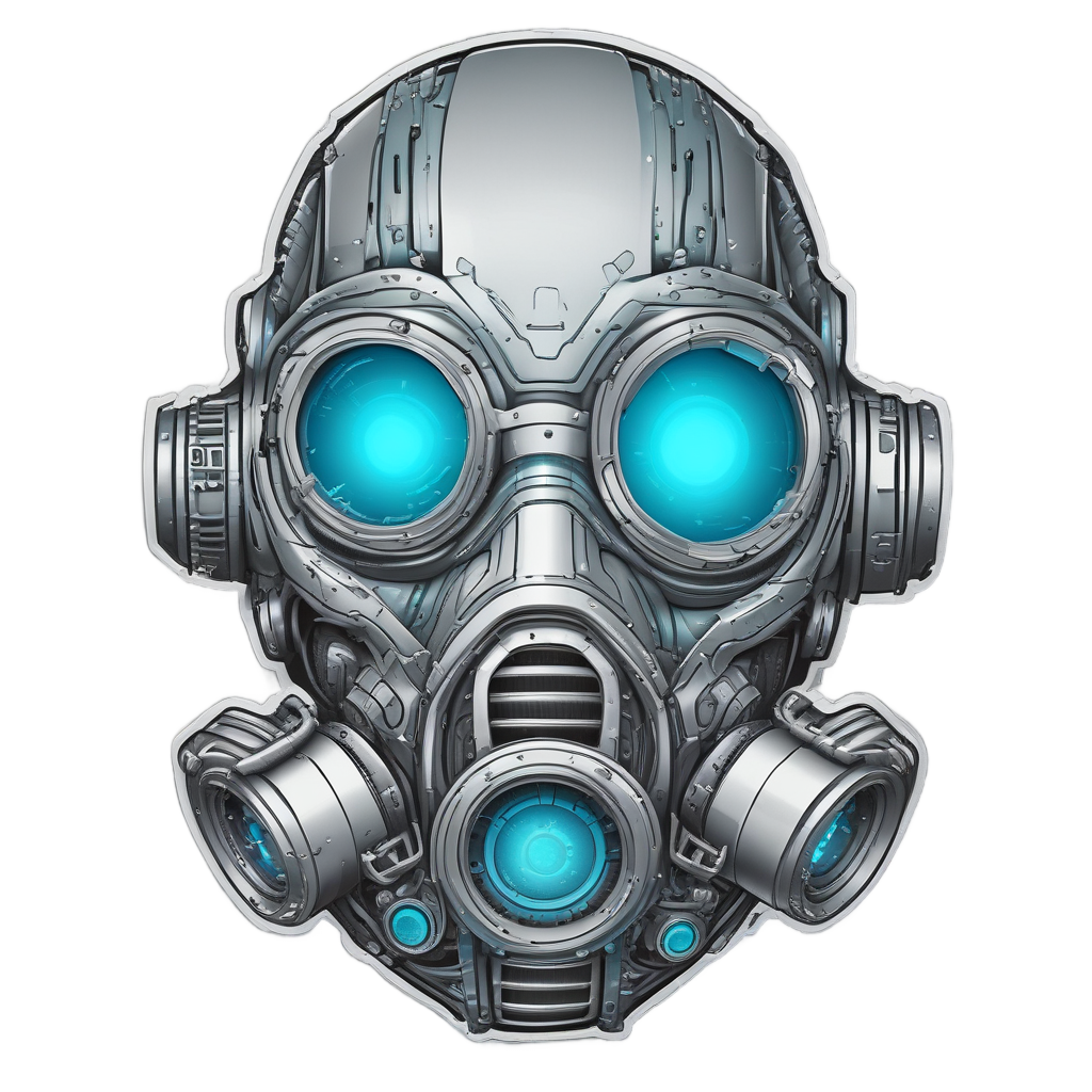 Robot Face Gas Mask — gas mask stickers