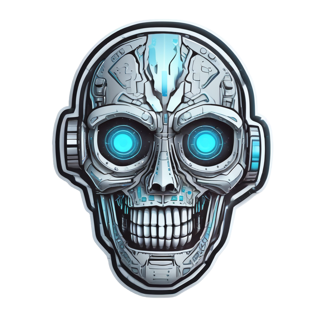 Robot Radioactive Head — radioactive stickers