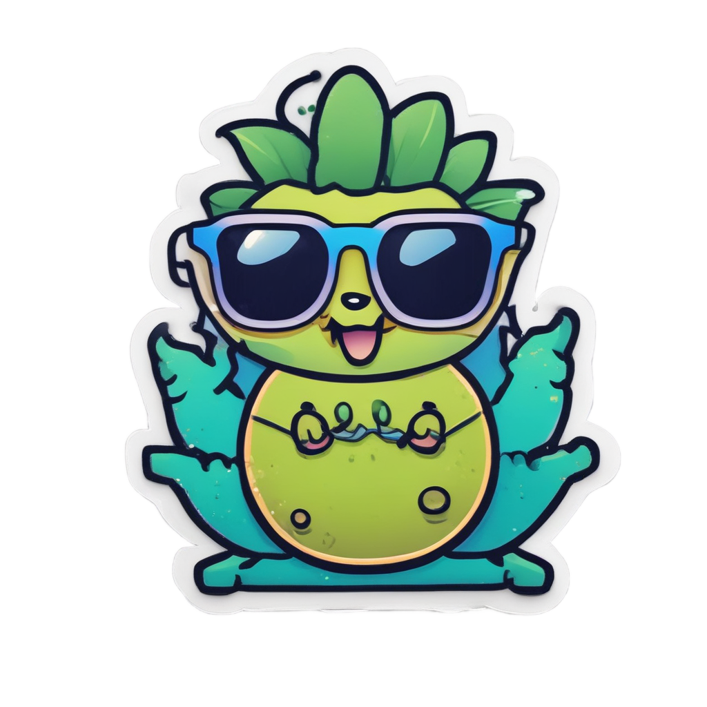 Rockstar Guitar Succulent — music stickers