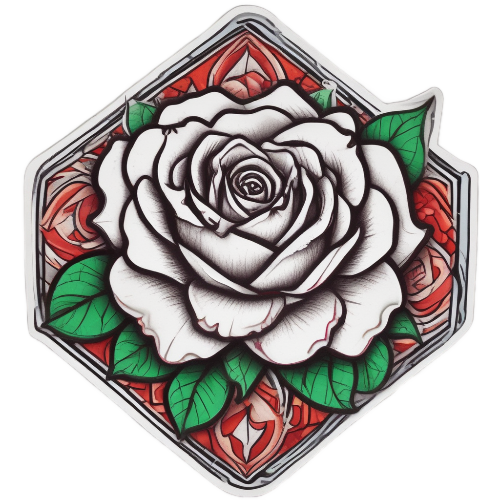 Rose Hazard Diamond — warning signage stickers