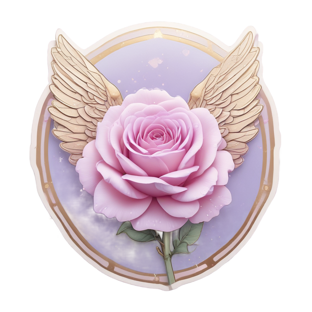 Rose with Petal Wings — american traditional stickers