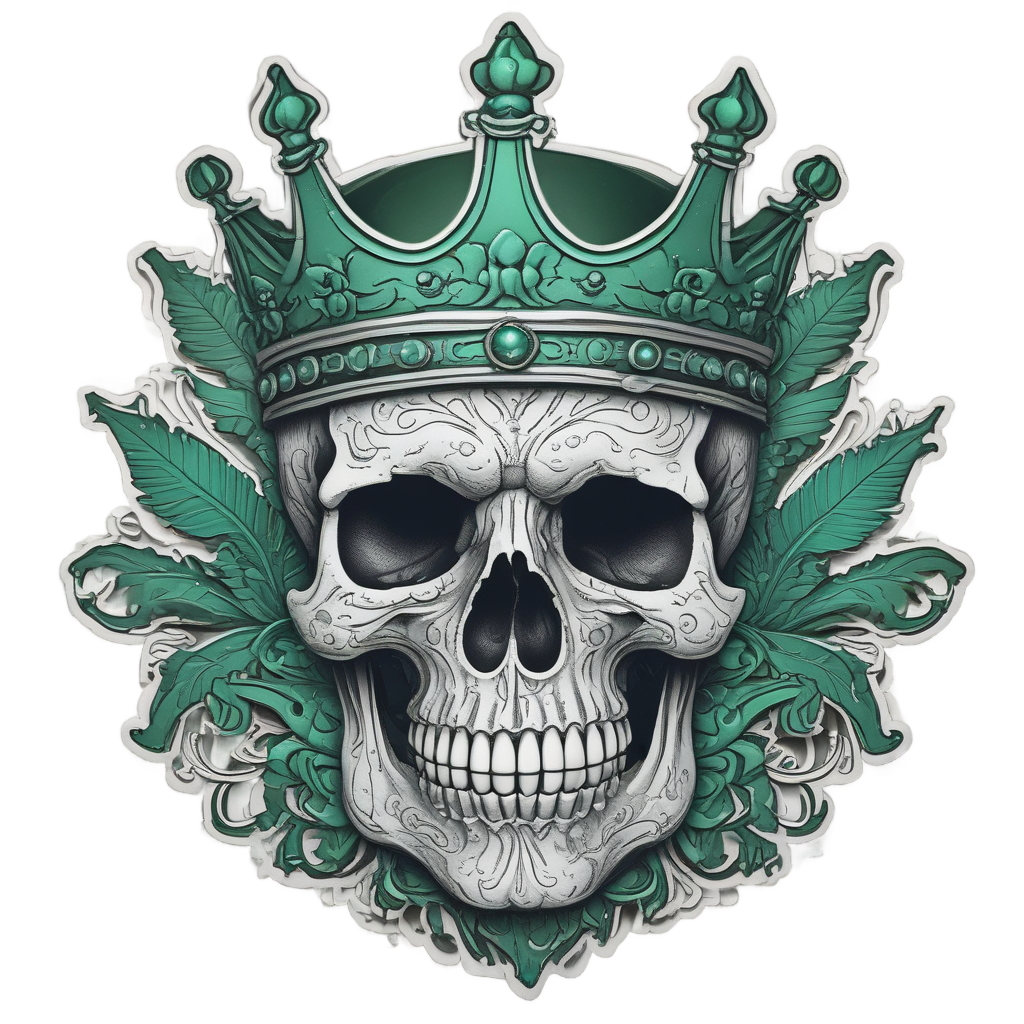 Royal Venom Crown — skull & crossbones stickers